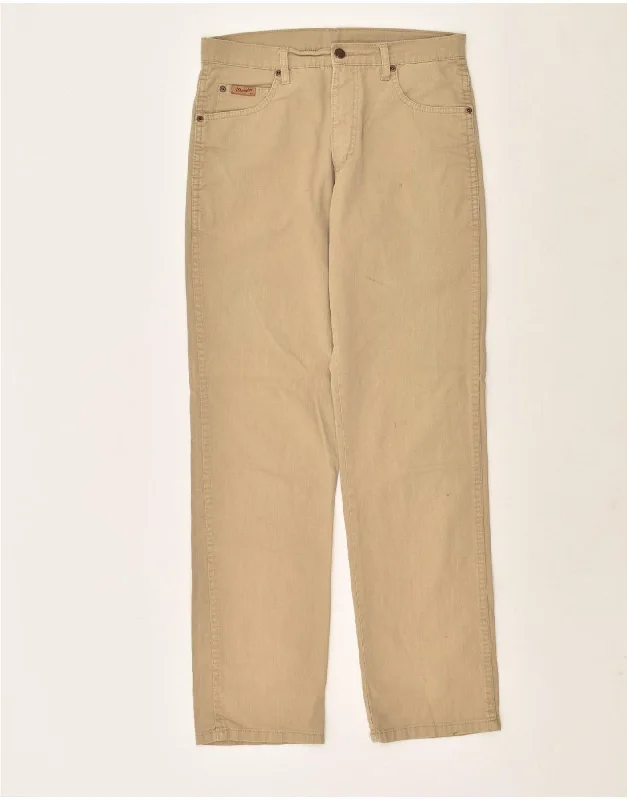 Everyday Apparel WRANGLER Mens Straight Jeans W31 L32  Beige Cotton