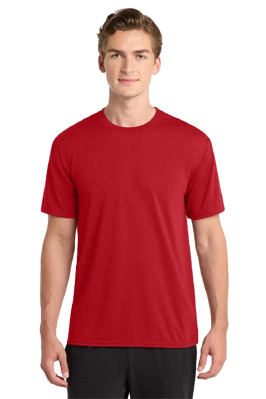 Relaxed Denim Gildan Mens Performance Jersey Moisture Wicking Short Sleeve Crewneck T-Shirt - Red