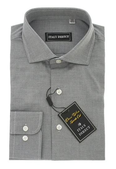 Comfy Outerwear Grey Sport Fit Dress Shirt