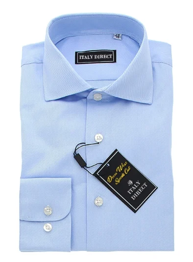 All-Weather Wear Baby Blue Sport Fit Dress Shirt