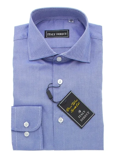 Cozy Looks Dark Blue Sport Fit Dress Shirt