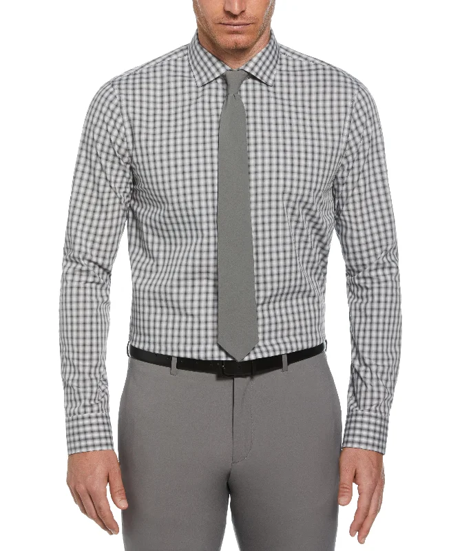 Simple Comfort Slim Fit Button-Down Haven Ombre Checkered Plaid Dress Shirt