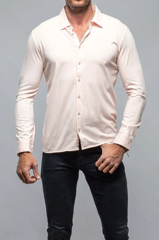 Functional Wear Cambria Button Up Polo in Pink