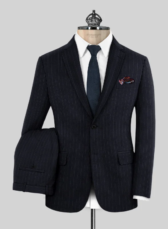 Urban Comfort Wear Bristol Dark Blue Regal Stripe Suit