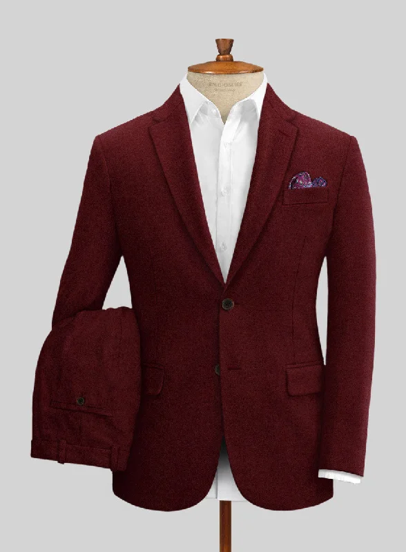 Active Essentials Naples Dark Scarlet Tweed Suit