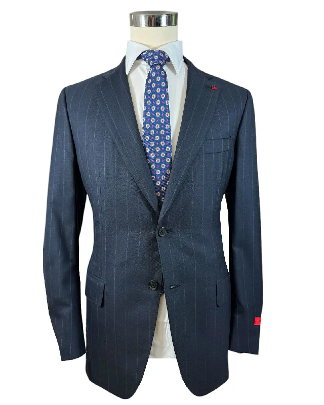 Lightweight T-shirts Isaia Suit Midnight Blue Pin Stripe - Men EU 54/ US 44