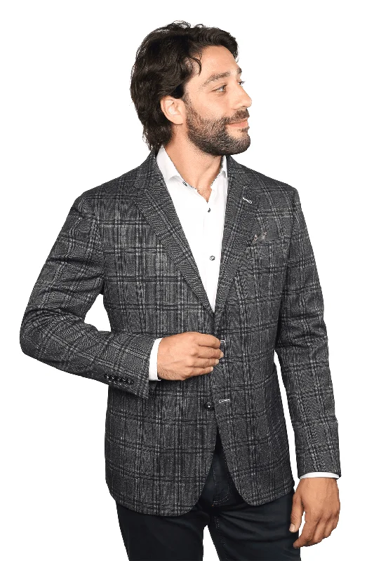 Sporty Trends Chad Grey Glen Plaid Sport Coat