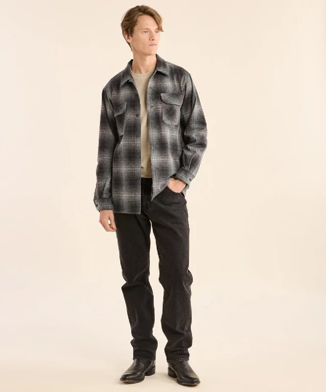 Relaxed Activewear Pendleton Men's Wool Board Shirt - Grey Mix Multi Plaid