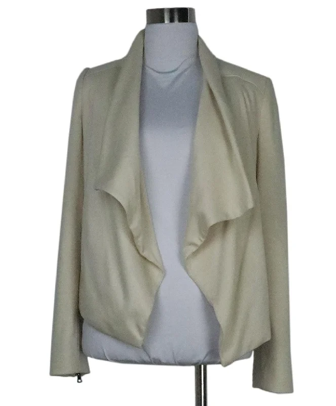 Practical Looks Alice + Olivia Beige Knit Blazer sz 6