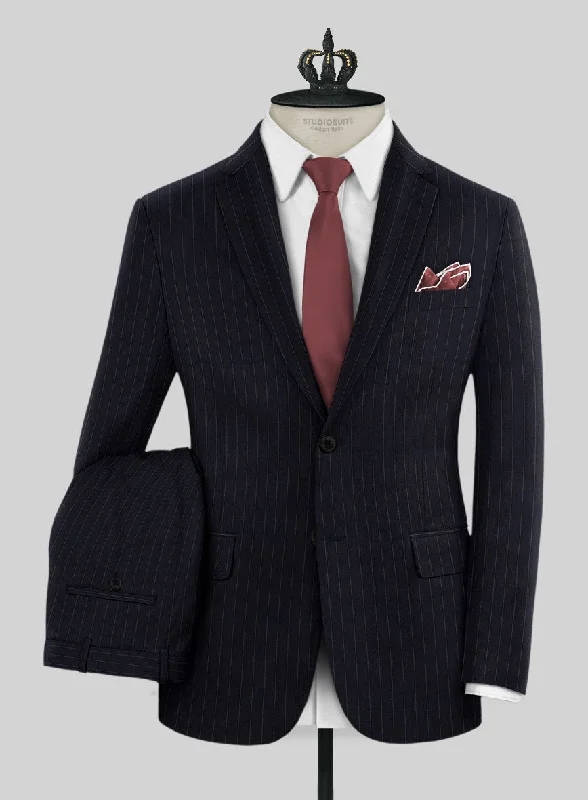 Soft Layers Bristol Blue Chalkstripe Suit