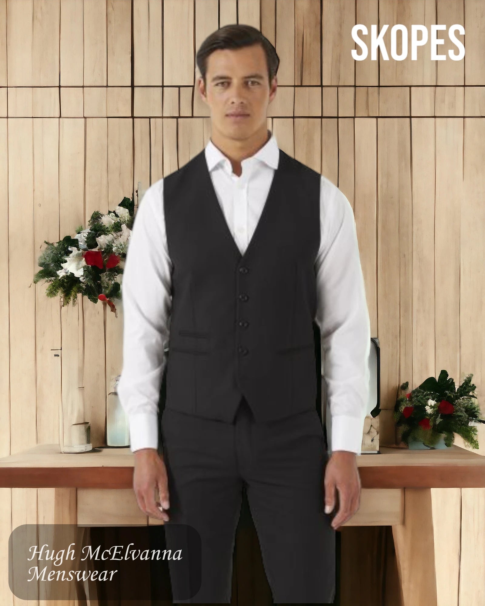 Laid-Back Wear Men's Skopes MADRID Black Waistcoat Style: MM1250