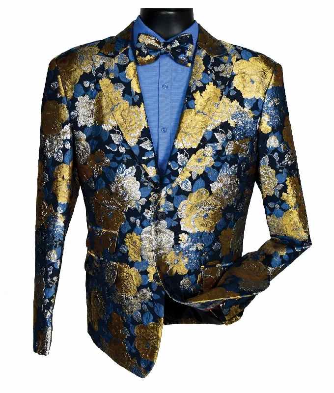 Everyday Comfort Wear BLU MARTINI I 9252-PARTYSC BLAZER WITH MATCHING BOWTIE I 942-FANCY BLUE