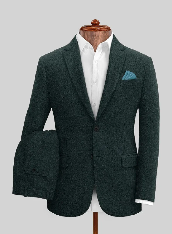 Easygoing Look Naples Bello Green Tweed Suit