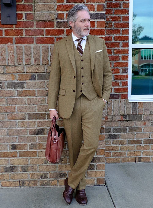 Casual Sweaters Naples Melange Brown Tweed Suit