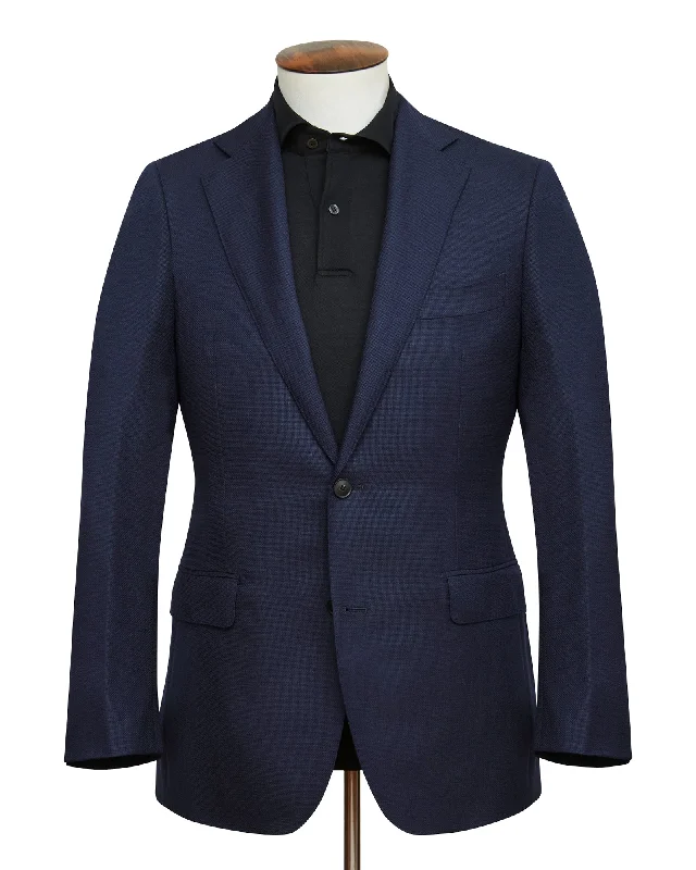 Relaxed Layers Midnight Hopsack Blazer