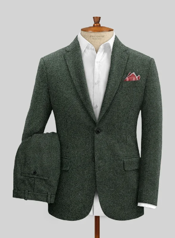 Soft Sweaters Green Heavy Tweed Suit