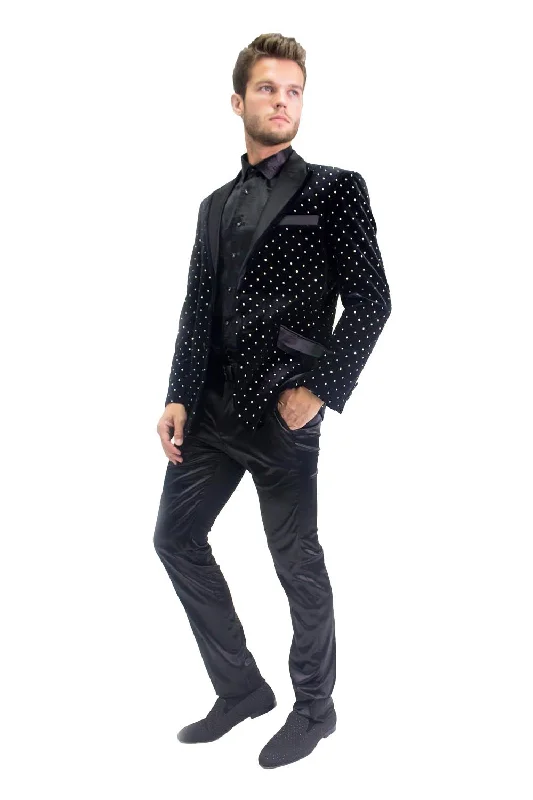 Casual Looks Barabas Friday Night Slim Fit Blazer BL3020 Black/Silver