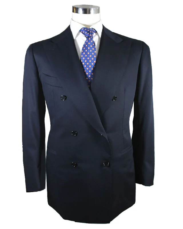 Versatile Outfits Cesare Attolini Suit Navy Double Breasted EU 54/ US 44