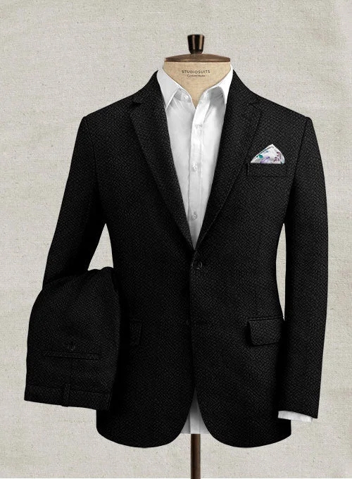 Lightweight Apparel Solbiati Black Seersucker Suit