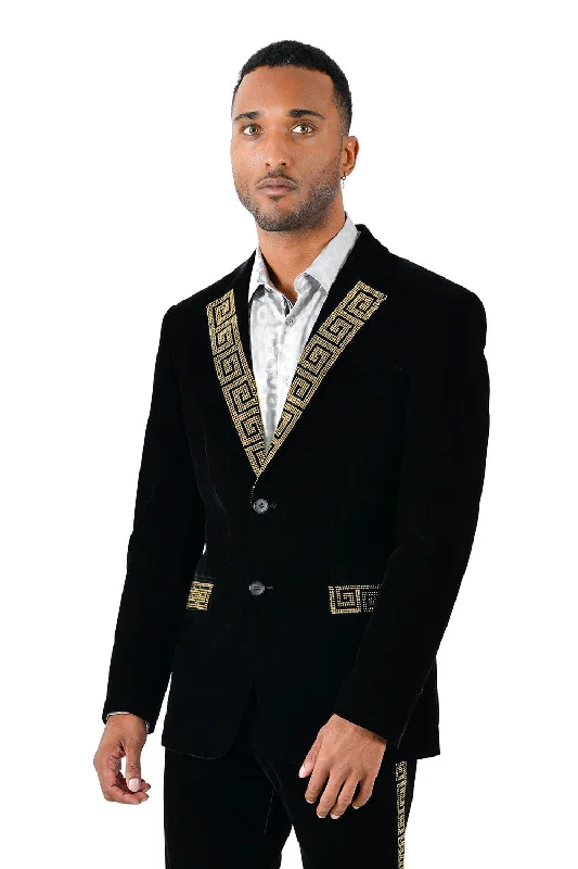 Comfortable Wearables Barabas  BL3067 Blazer Slim Fit Black/Gold