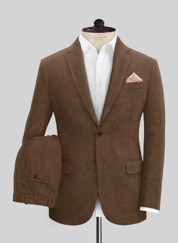 Sporty Trends Naples Espresso Brown Tweed Suit