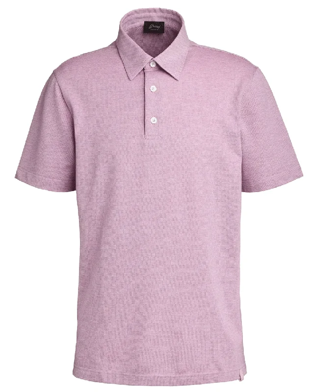 Cozy Sweatshirts Pink Piquet Polo