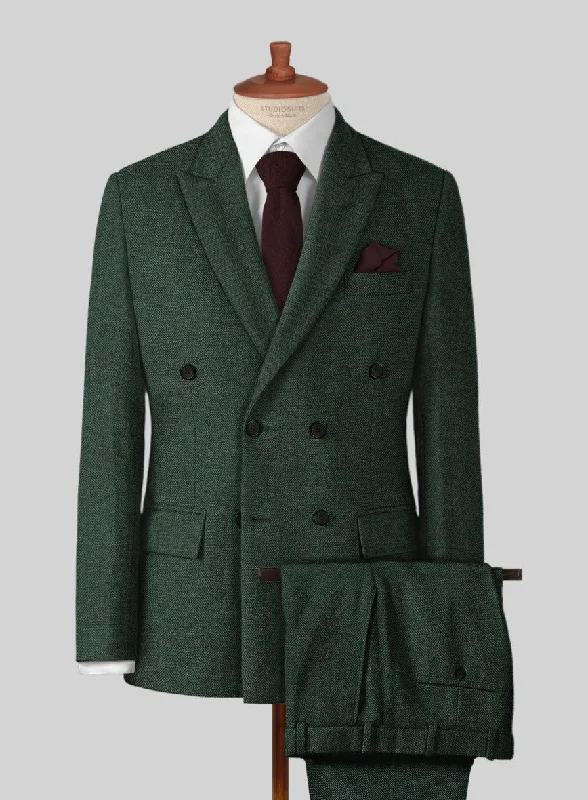 Classic Jackets Bottle Green Herringbone Tweed Suit