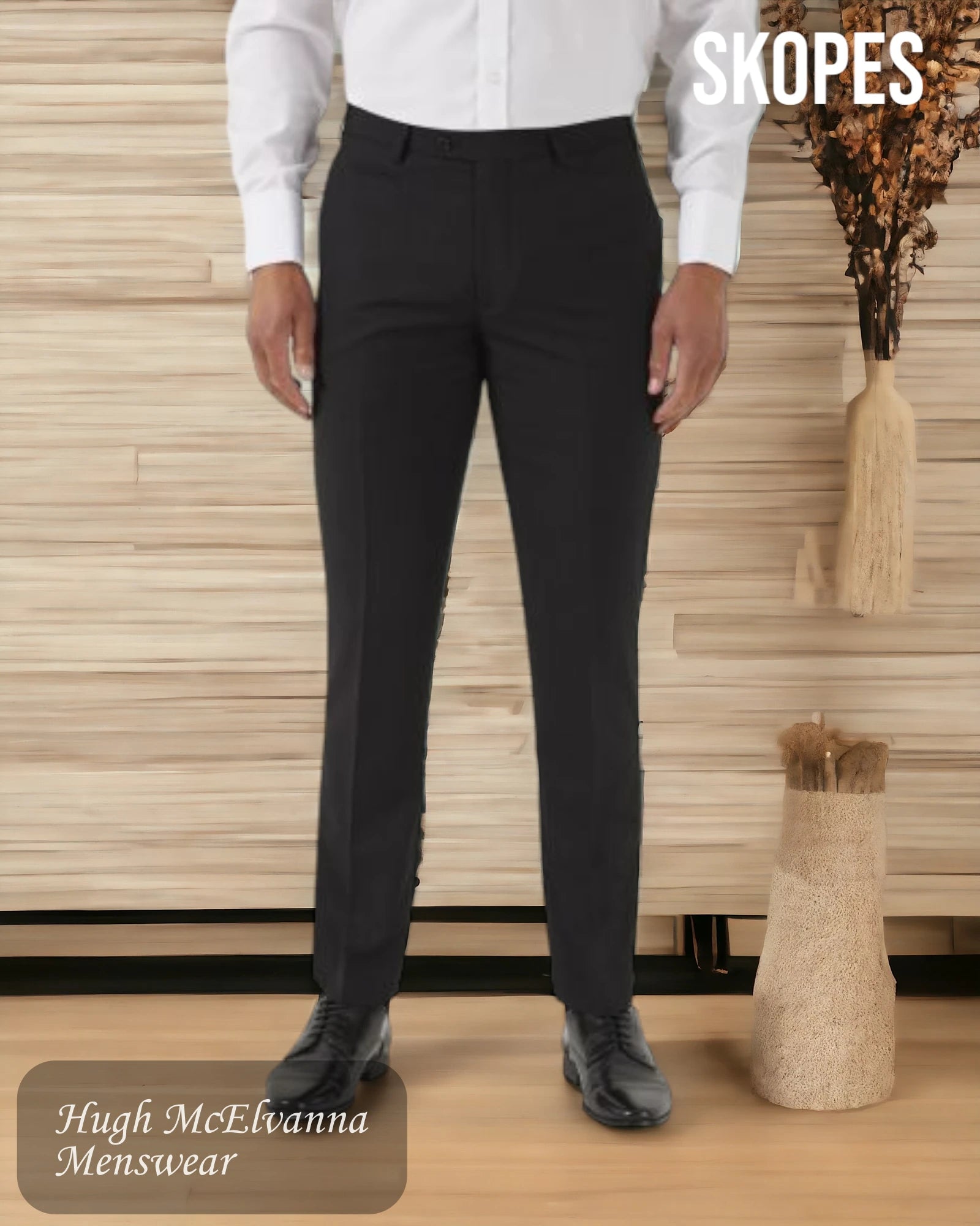 Relaxed Fits Men's Skopes MADRID Black Trouser Style: MM79510