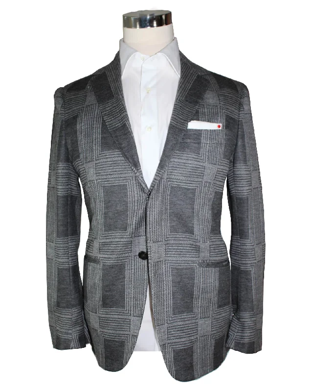 Modern Casuals KNT Kiton Sport Coat Gray Design Cashmere Blend EUR 46/ US 36 R REDUCED - SALE