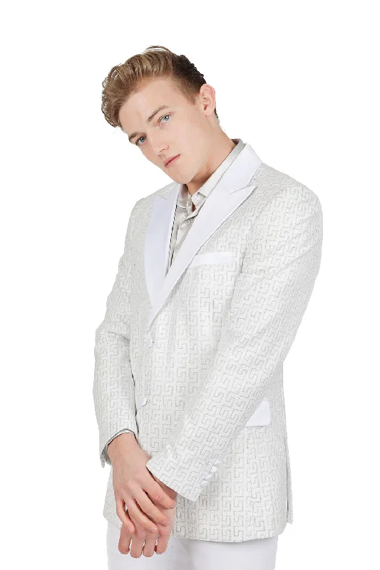 Cozy Essentials Barabas Powerful Sign BL3087 Blazer  White/Silver