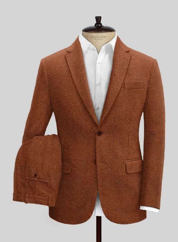 Relaxed Looks Naples Cosmic Tan Tweed Suit