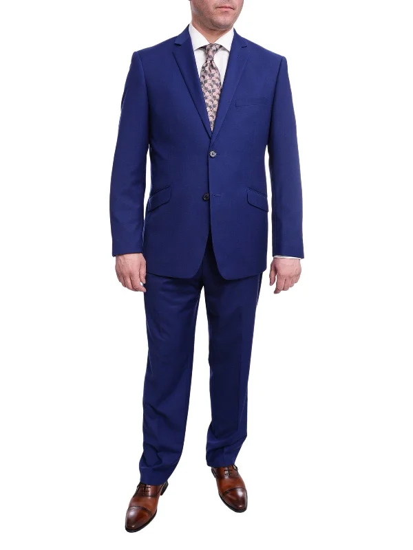 Premium Fit Raphael Slim Fit Solid French Blue Two Button Blazer Sportcoat