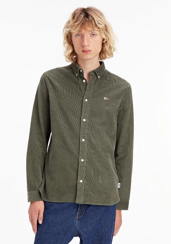 Cozy Essentials Tommy Jeans Seasonal Corduroy Overshirt, Avalon Green