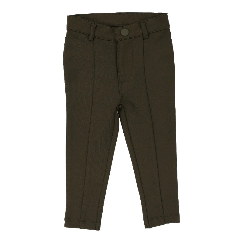 Simple Outfits ANALOGIE OLIVE GREEN SEAM KNIT PANT [FINAL SALE]