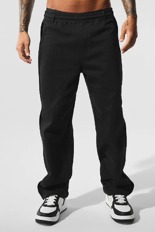 Lightweight T-shirts Edition Sueded Straight Leg Pant - Black