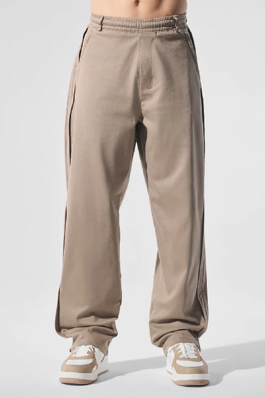 Practical Looks Edition Sueded Straight Leg Pant - Gravel