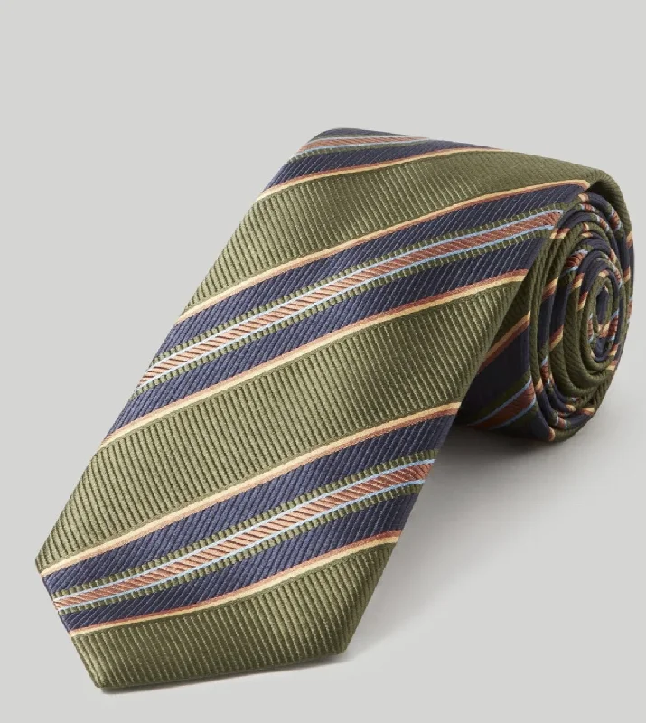 Everyday Jackets Robert Talbott Olive Multi Repp Tie