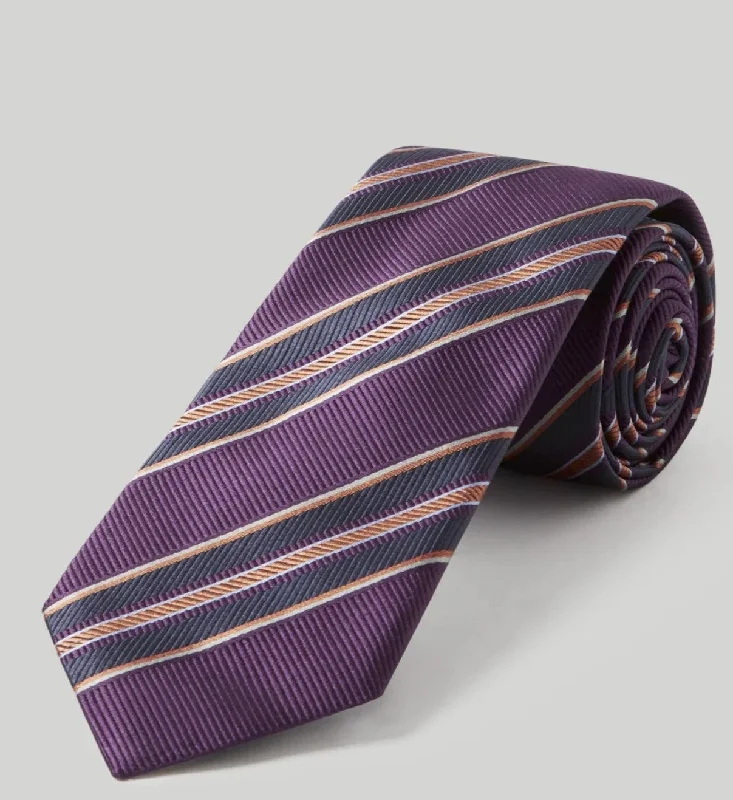 Relaxed Casuals Robert Talbott Purple Multi Repp Tie