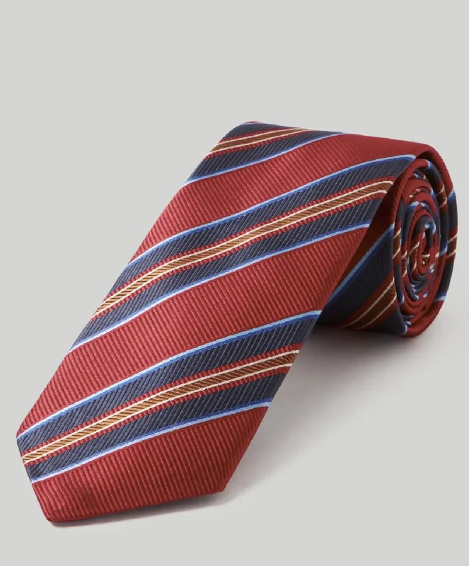 Soft Materials Robert Talbott Red Multi Repp Tie